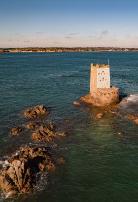 Seymour Tower at high tide Jersey
