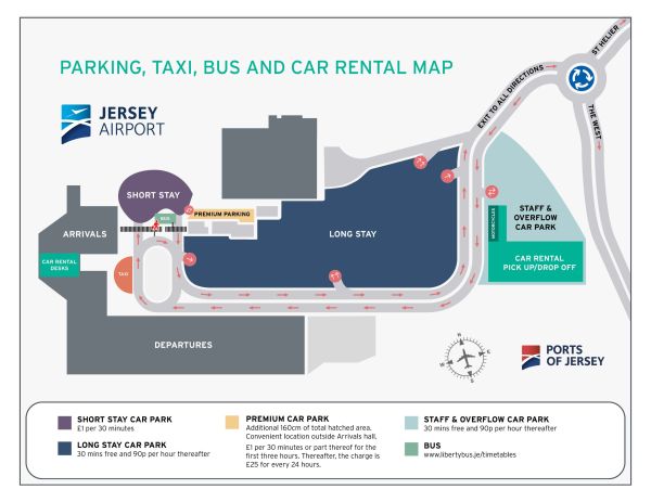 Map of Jersey Airport